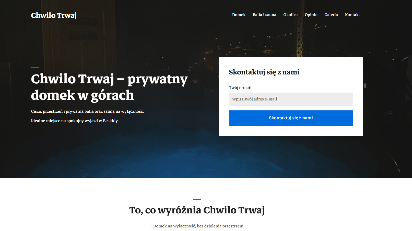 Domek ,,chwilo trwaj"